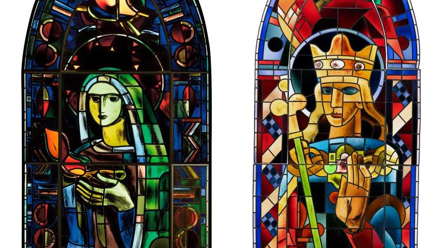 Jacques Le Chevallier (1896-1987), Sainte Geneviève, 1937, verre et plomb, 560 x... La querelle des vitraux de Notre-Dame de Paris ravivée à Troyes
