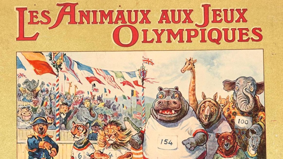 G. H. Thompson (1853-1953) et Yvonne Ostroga (1897-1981), Les Animaux aux Jeux Olympiques,... Aux jeux Olympiques des livres et de la littérature, Homère et Pindare ont déjà leur médaille !