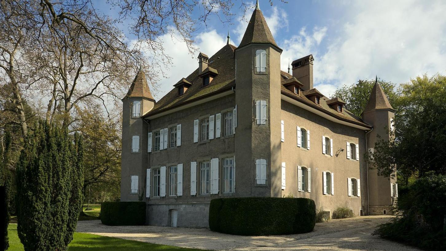 Vue du château de Nernier sur les rives du lac Léman côté français Le beau patrimoine du château de Nernier aux enchères 