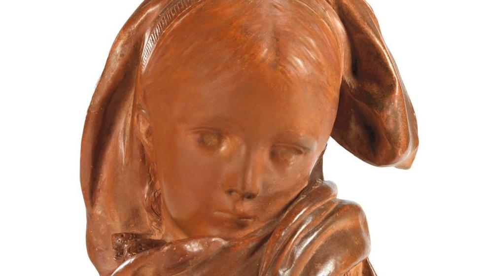 Auguste Rodin (1840-1917), Orpheline alsacienne, version à la tête penchée portant... L'Orpheline alsacienne, le premier succès de Rodin