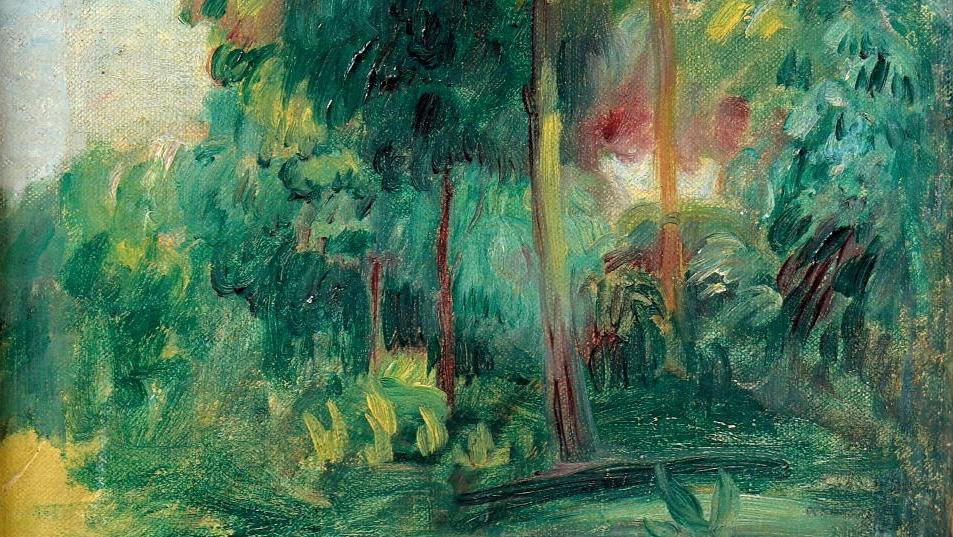 Pierre-Auguste Renoir (1841-1919), Paysage aux arbres, huile sur toile portant le... Pham Hau à l’honneur