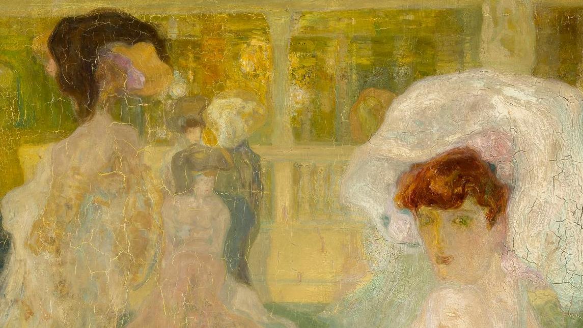 Hermenegildo Anglada-Camarasa (1871-1959), Fleurs de Paris, 1902-1903, huile sur... Scène de la vie parisienne sous le regard d’un Espagnol
