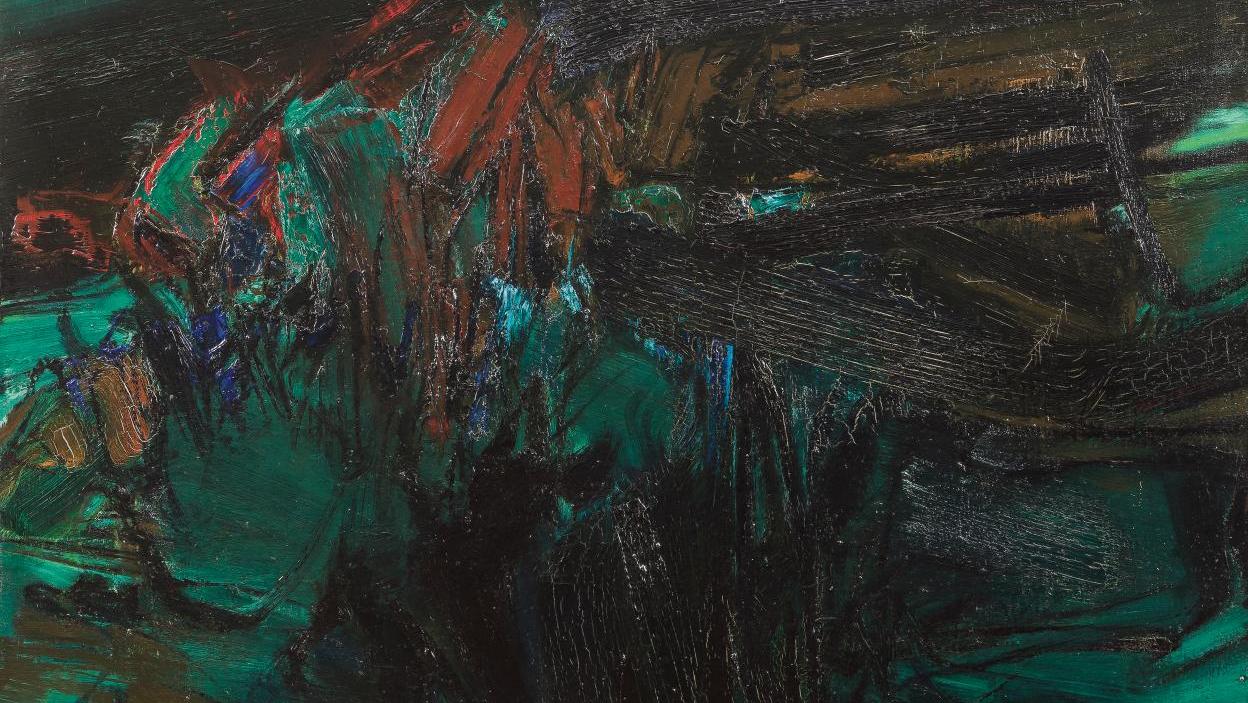 Chu Teh-chun (1920-2014), N° 142, 1963, huile sur toile, 146 x 114 cm. Adjugé : 364... Coup d'éclat pour Chu Teh-chun 