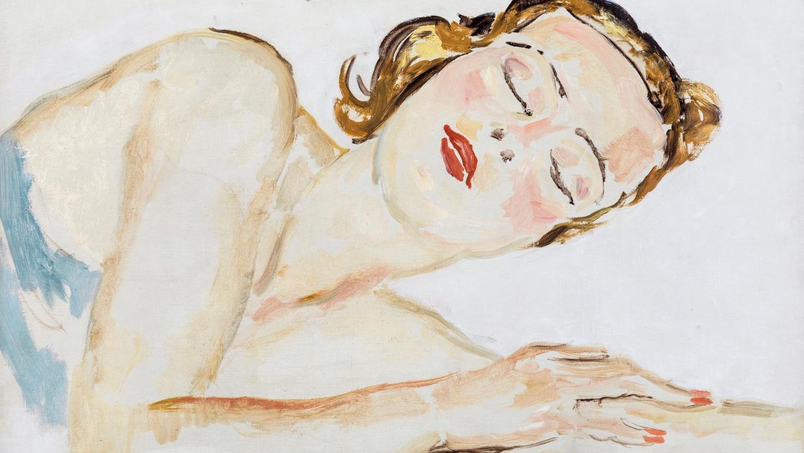 Kees Van Dongen (1877-1968), Dreaming of Love, 1931, huile sur toile, 38 x 55 cm.... Sensualité féminine par Van Dongen