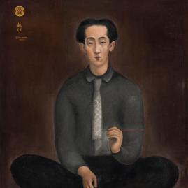 Un autoportrait du peintre japonais Toshio Bando de 1925 - Une oeuvre aux enchères