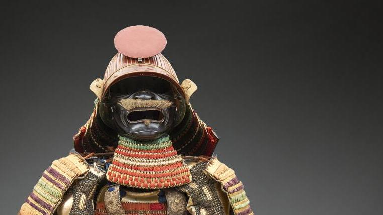 Japon, milieu de l’époque d’Edo (1603-1867), armure (yoroi) garnie de laque dorée... Yoroi de samouraï