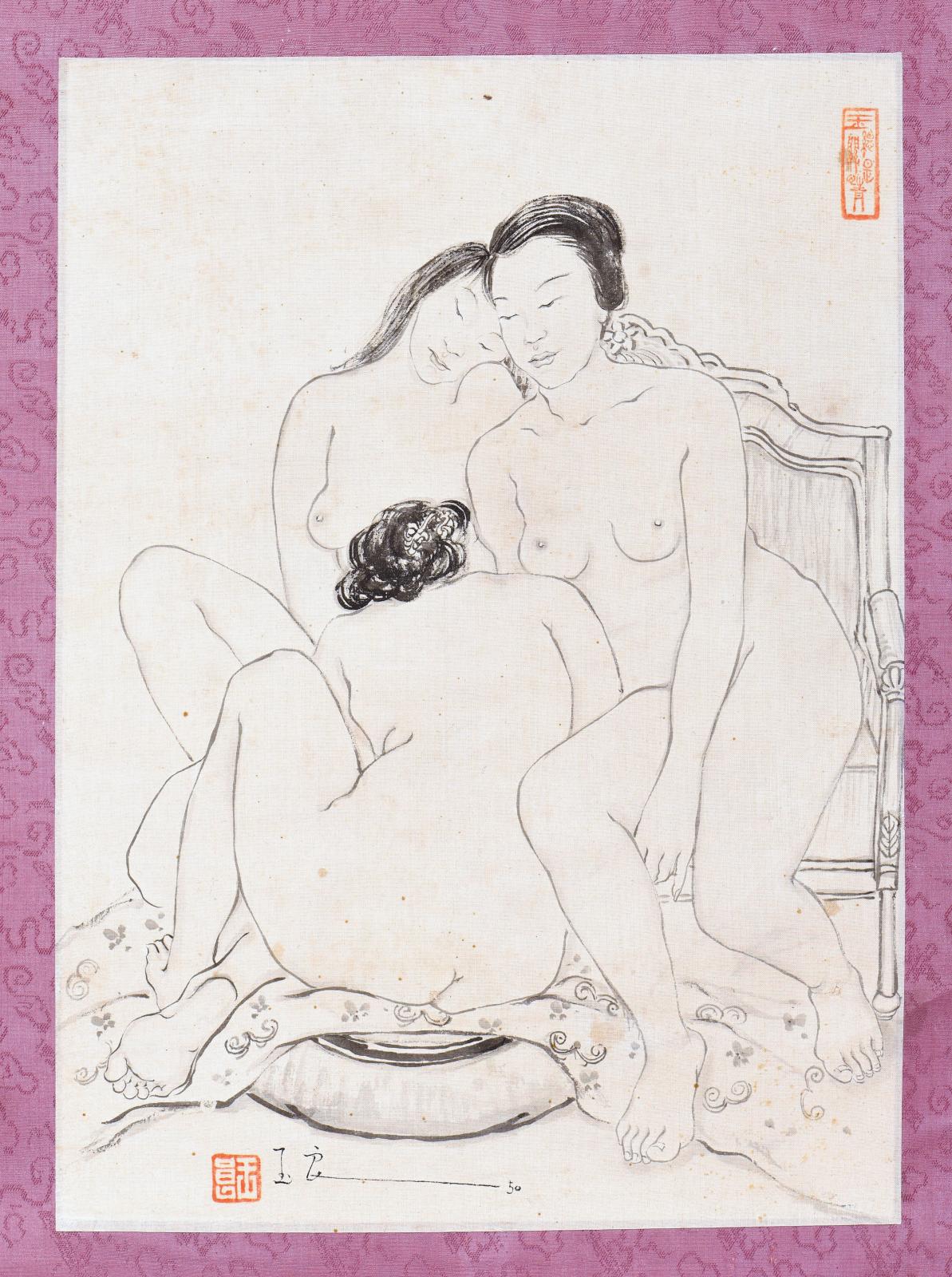 Pan Yuliang (1895-1977) est l’une des rares artistes chinoises du XXe siècle. Elle a peint ces Trois femmes en 1950.On y retrouve sa passion pour le n
