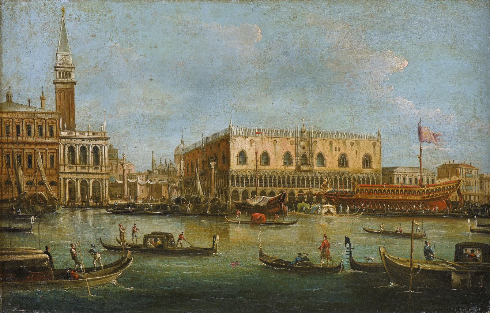 Giovanni Antonio Canal dit Canaletto est l’un des représentants les plus fameux des «védutistes» avec Francesco Guardi. Une paire d’huiles sur toile (