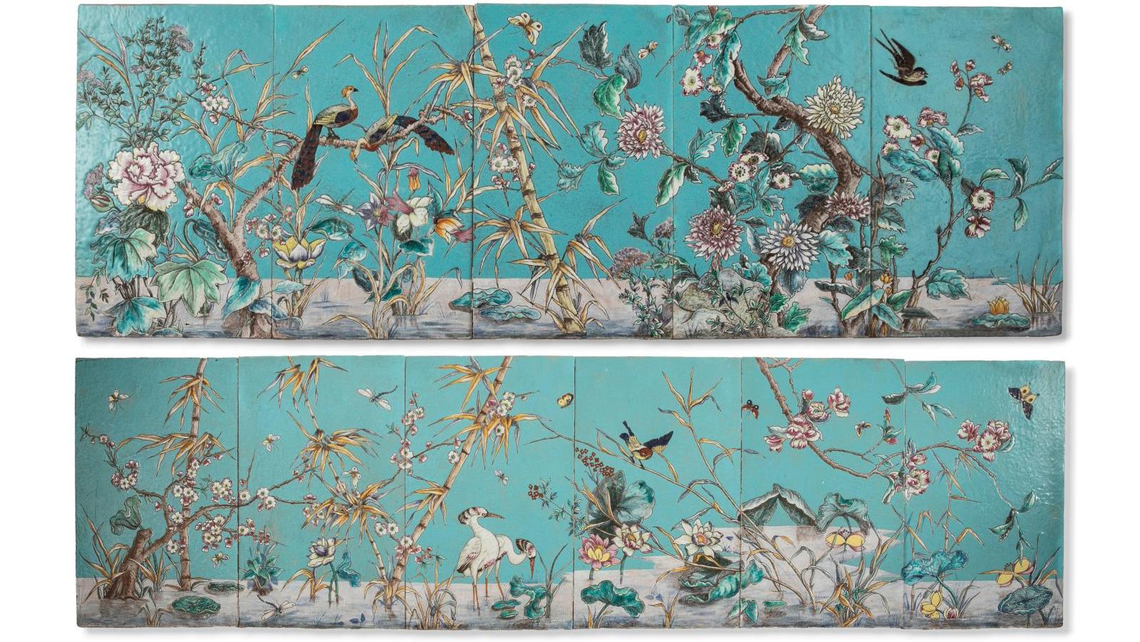 A Japanese frieze with exotic birds | Gazette Drouot