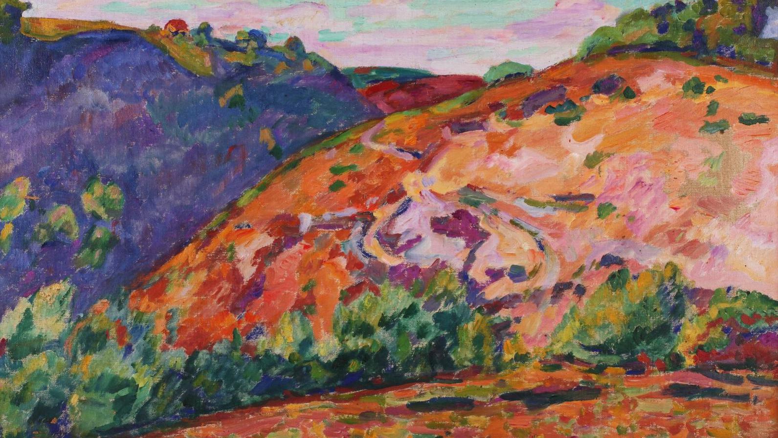 Armand Guillaumin (1841-1927), Les Collines d’Anzême, 1920, huile sur toile, 62,5 x 73,5 cm,... Peindre dans la vallée de la Creuse, 1830-1930