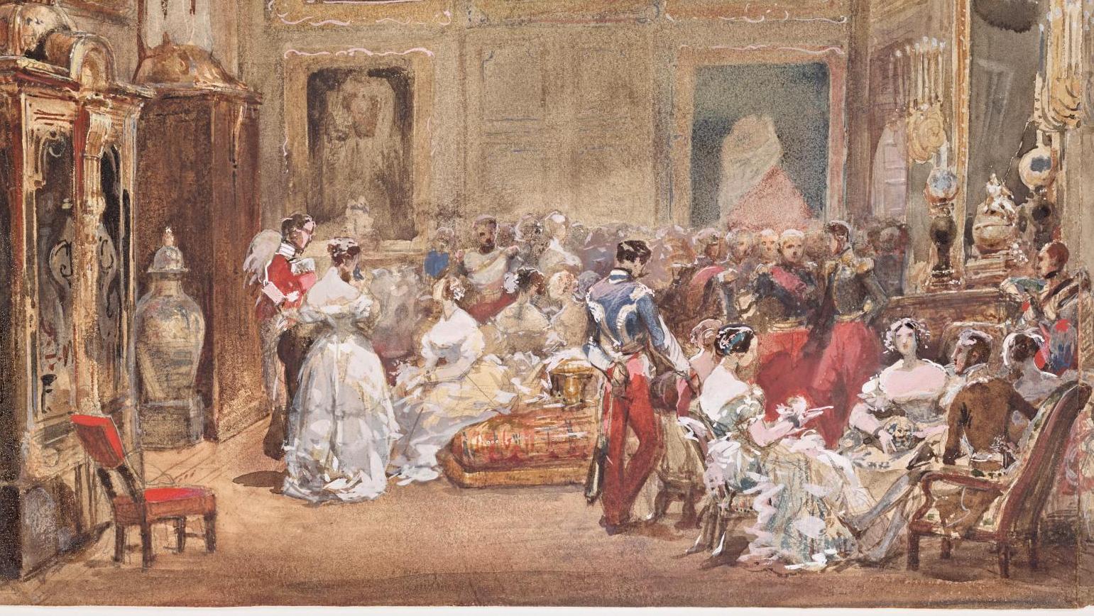 Eugène Lami (1800-1890), Une soirée chez le duc d’Orléans, 1843. Eugène Lami. Peintre et décorateur de la famille d’Orléans 