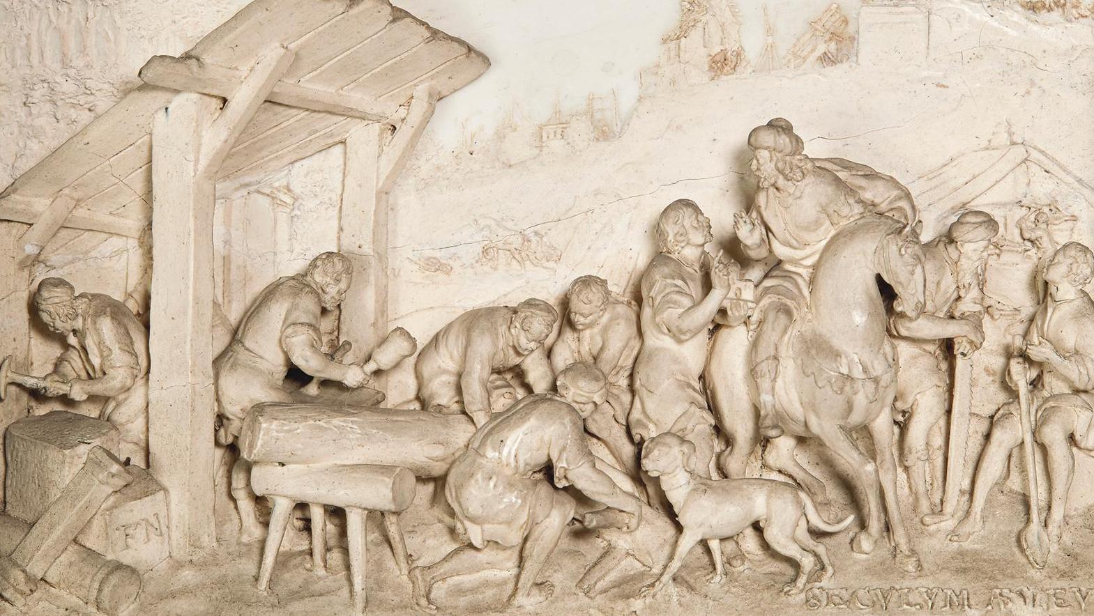 15 456 € Ferdinand Neuberger (1625-1683), Allemagne du Sud ou Autriche, tableau de... Les sculptures de cire