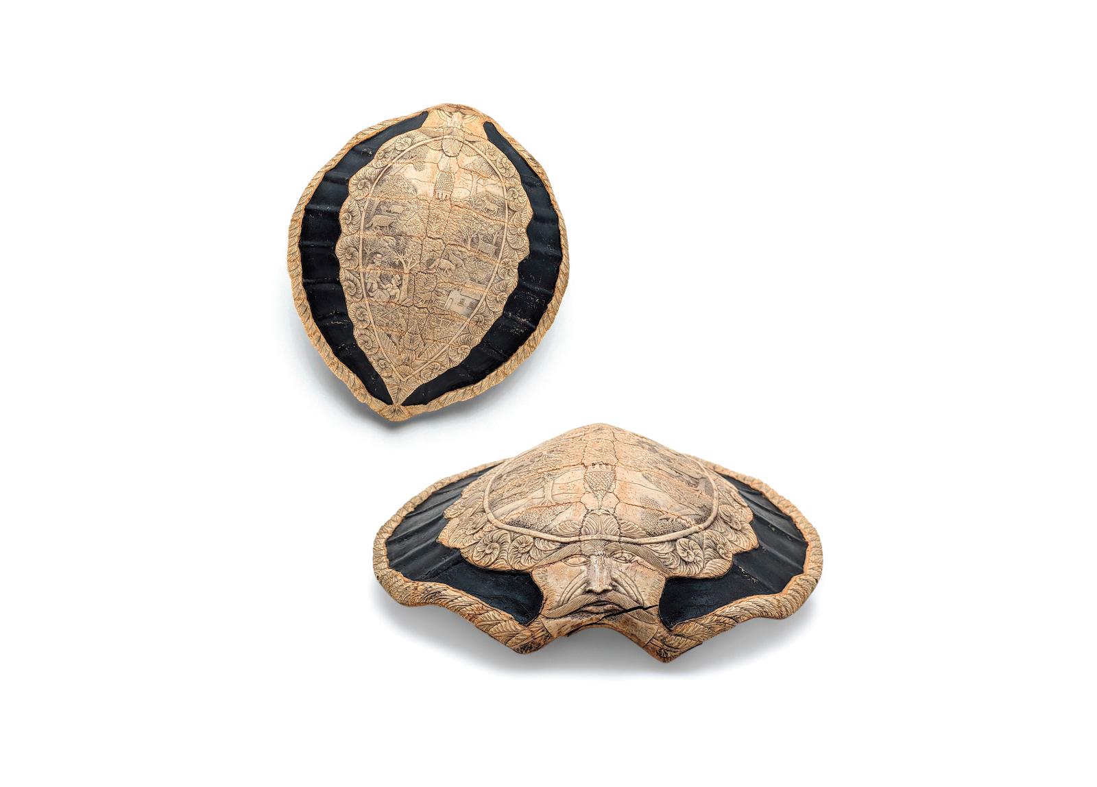 Toile Peinture Tortue dans la mer - 120x90 cm - Décoration murale