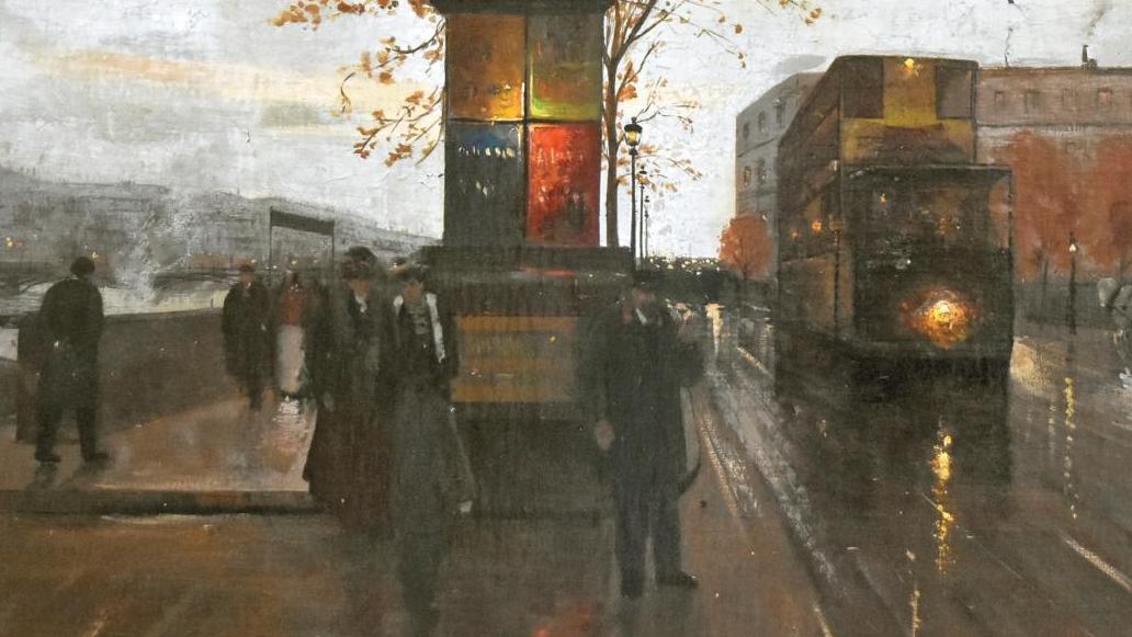 Édouard Cortès (1882-1969), Le Quai du Louvre vers le pont des Arts, huile sur toile,... Paris sera toujours Paris
