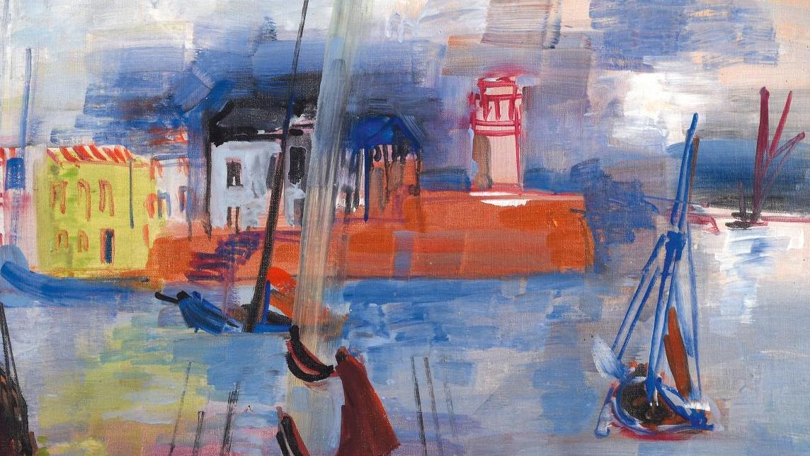 Jean Dufy (1888-1964), Port de l’île d’Yeu, huile sur toile, 46 x 55 cm. Estimation :... L’île d’Yeu par Jean Dufy
