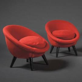 Jean Royère et un salon « Œuf » qui a la cote  - En vente