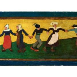Gauguin and the Breton Dance, a panel rediscovered after forty years of oblivion - Une oeuvre aux enchères