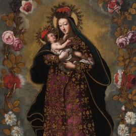 Une Vierge en pastiglia de Nouvelle-Espagne - En vente