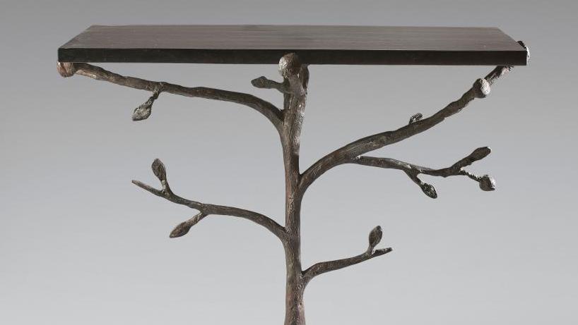 Diego Giacometti (1902-1985), guéridon, modèle «arbre», bronze à patine brune, plateau... L’ode à la nature de Diego Giacometti