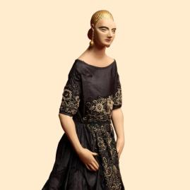 Jeanne Lanvin et Armand-Albert Rateau avec une poupée haute couture - En vente