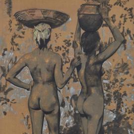 Fatima et Haddi dans le jardin : Jacques Majorelle au pays glaoua - En vente