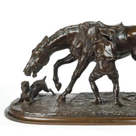 Un bronze équestre d’Arthur Marie du Passage - En vente