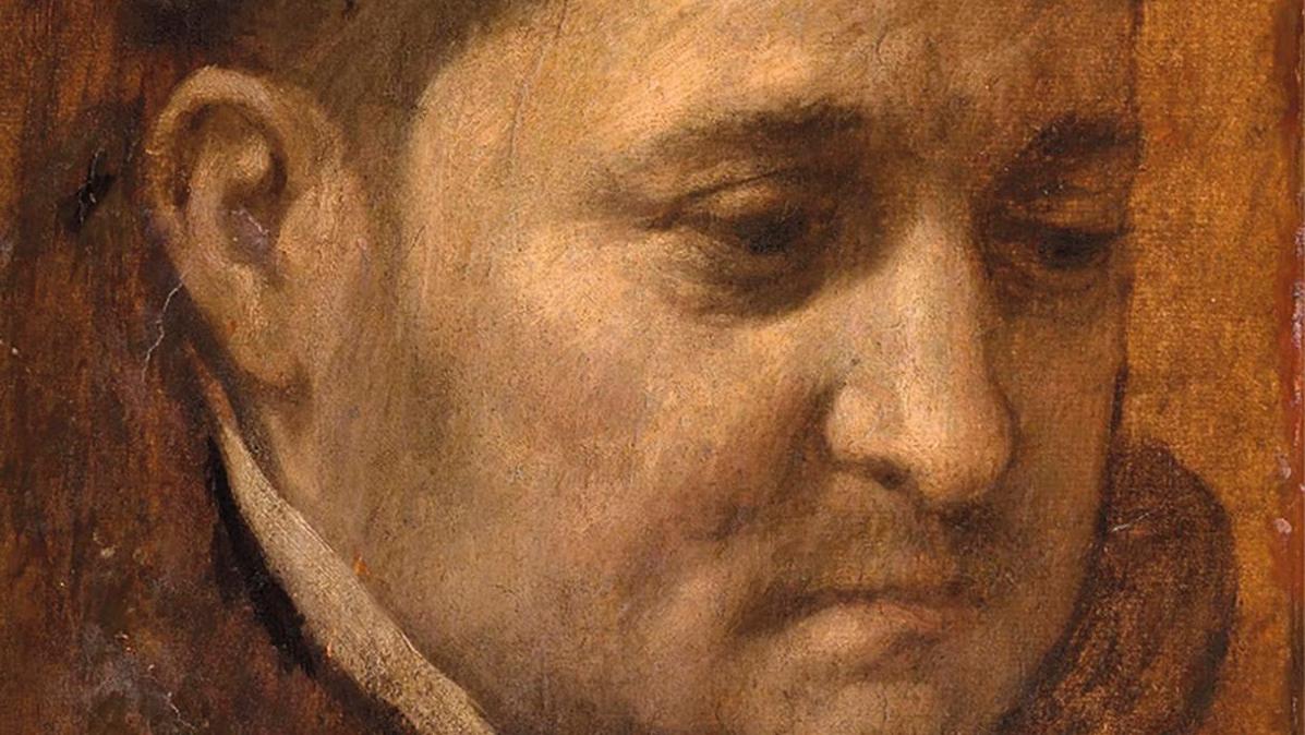 Lodovico Cardi, dit Il Cigoli (1559-1613), Étude de tête de moine, papier marouflé... Tête de moine du Cigoli : une étude psychologique d'une grande finesse