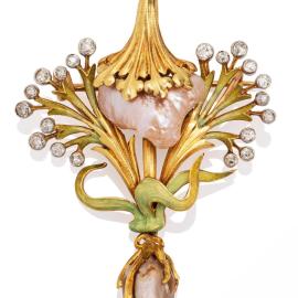 Une broche art nouveau au poinçon de Guillemin Frères - En vente