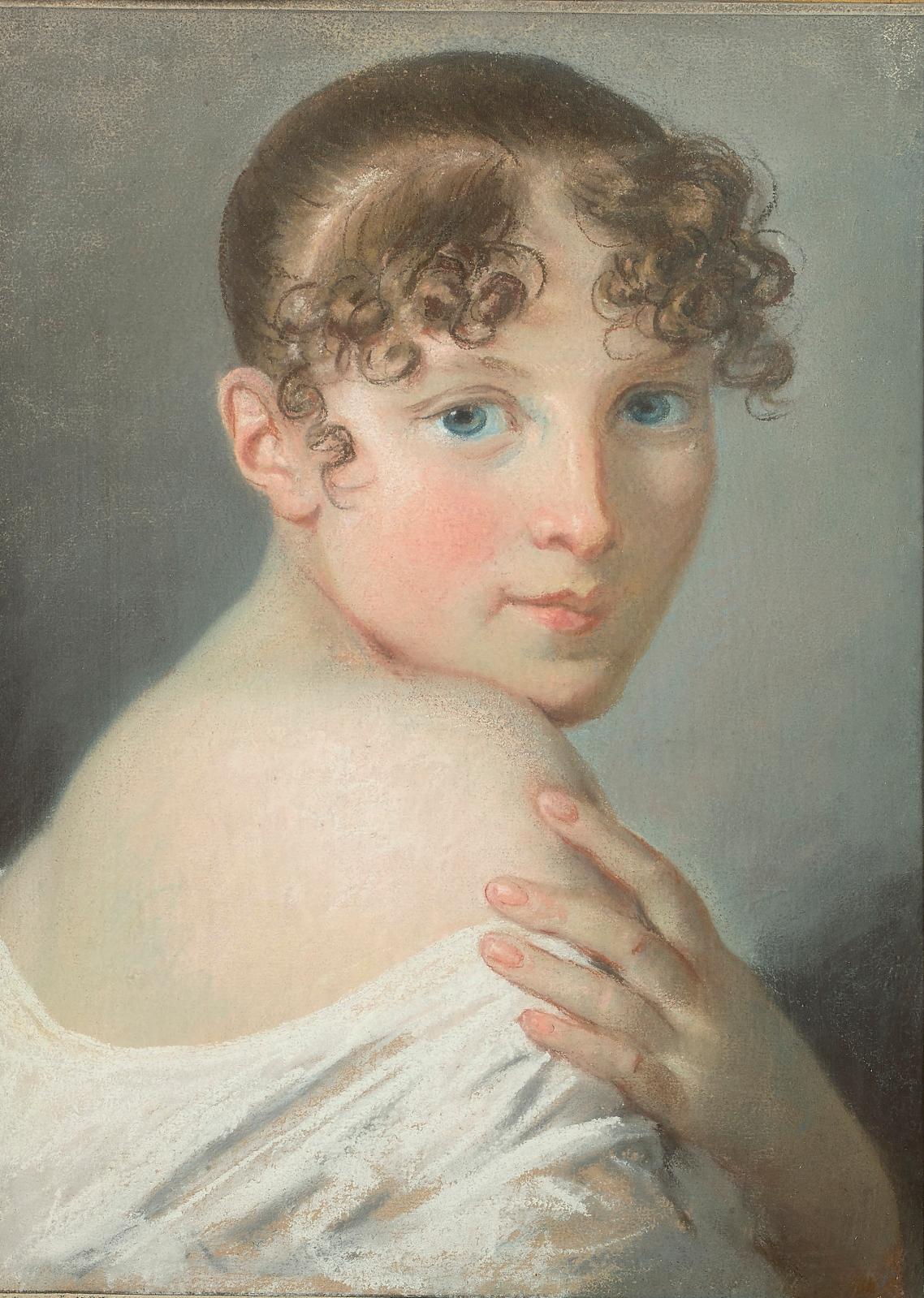 Élisabeth Vigée Le Brun (1755-1842), Portrait d’Adélaïde Landry, pastel, 40 x 30 cm (détail). Adjugé : 39 556 € Mercredi 27 mars, salle 10-16 - Drouot