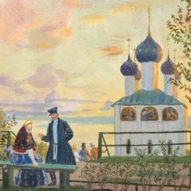 The Russian soul revealed in a Kustodiev set for a play by Alexander Ostrovsky - Une oeuvre aux enchères
