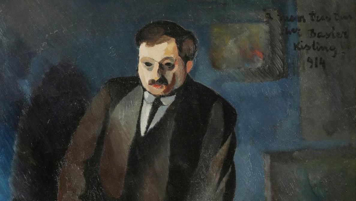 Moïse Kisling (1891-1953), Portrait d’Adolphe Basler, 1914, huile sur toile dédicacée... Kisling avant Kisling