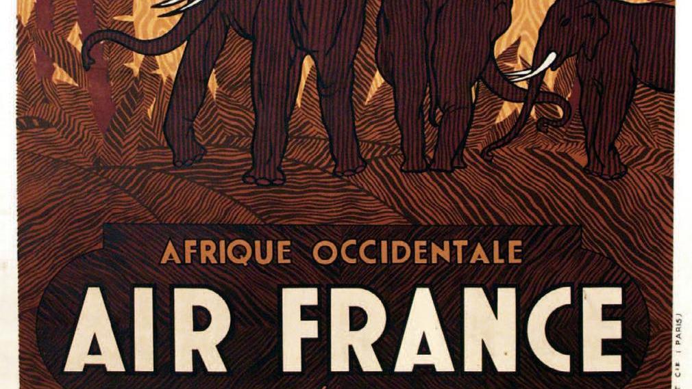 Vincent Guerra, Air France, Afrique occidentale - Afrique équtoriale, 1946. Aix,... La plus belle vitrine d'Air France sur la terre