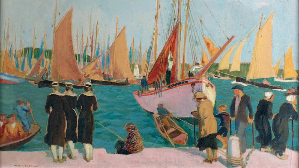 Maurice Denis (1870-1943)Régates à Concarneau, huile sur toile, 1924.65 x 92 cm.Reims,... La Bretagne, terre des peintres 