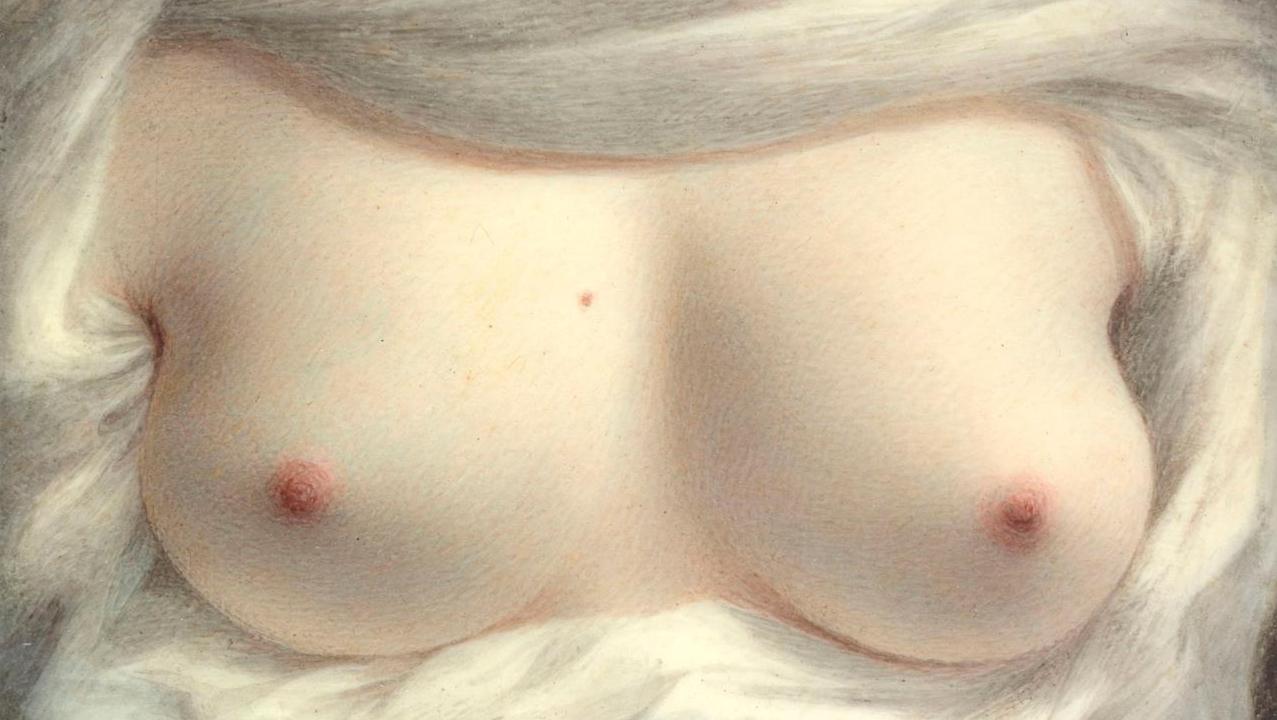 Sarah Goodridge, La Beauté révélée, 1828 (détail).  Le peloton du téton a encore frappé
