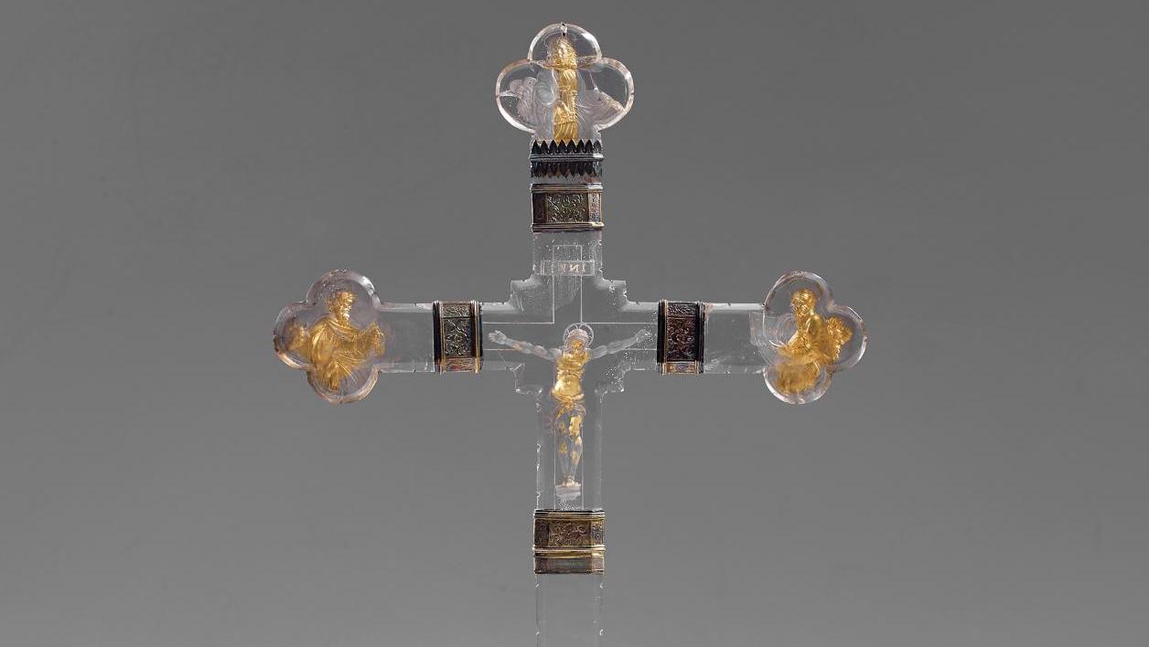 187 440 € Italie, vers 1520-1530, croix en cristal de roche, Pierre Germain, Paris,... Cote : le cristal de roche