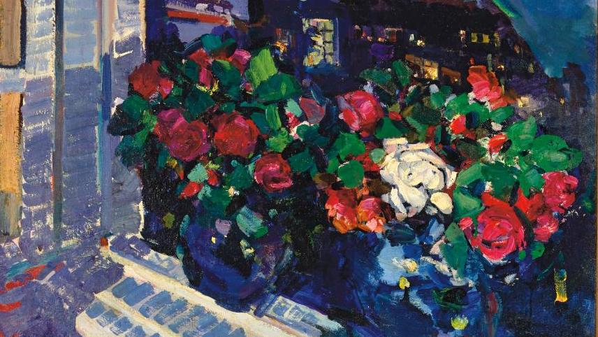 Constantin Alexeïevitch Korovine (1861-1939), Two Bouquets of Roses on the Window... Les impressions de Korovine