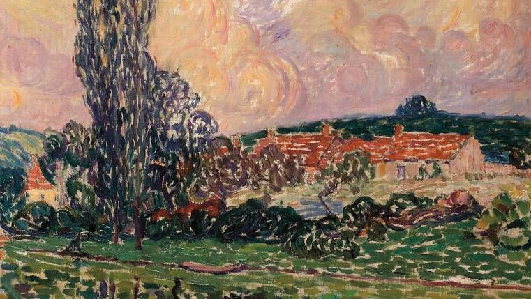 Léon Detroy (1859-1955), Le Moulin de Gargilesse sur la Creuse, huile sur toile,... Pluie de modernité