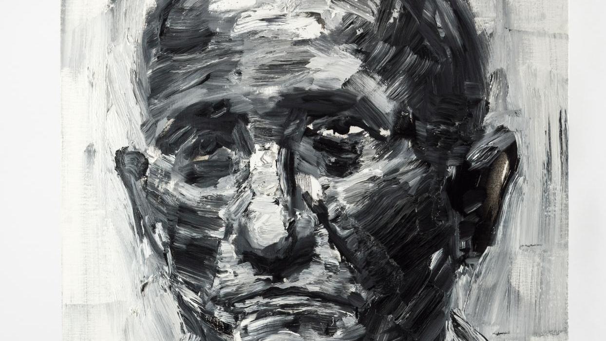 Yan Pei-Ming (né en 1960), Portrait de Gilles-François Renard, huile sur toile, 2005,... De Bernar Venet à Yan Pei-Ming