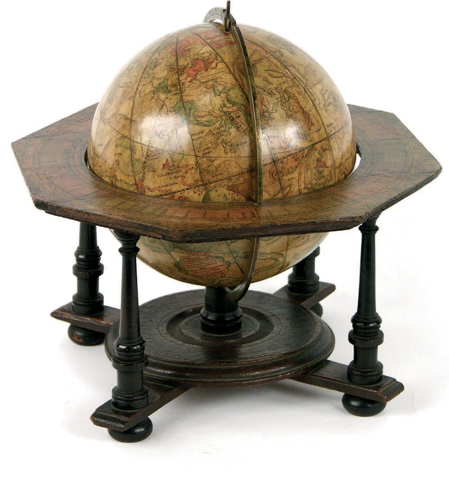 Johann Gabriel Doppelmayer, globe céleste, 1730, diam. 20 cm.Lyon, 28 novembre 2007. Chenu-Scrive-Bérard SVV.12 600 € frais compris