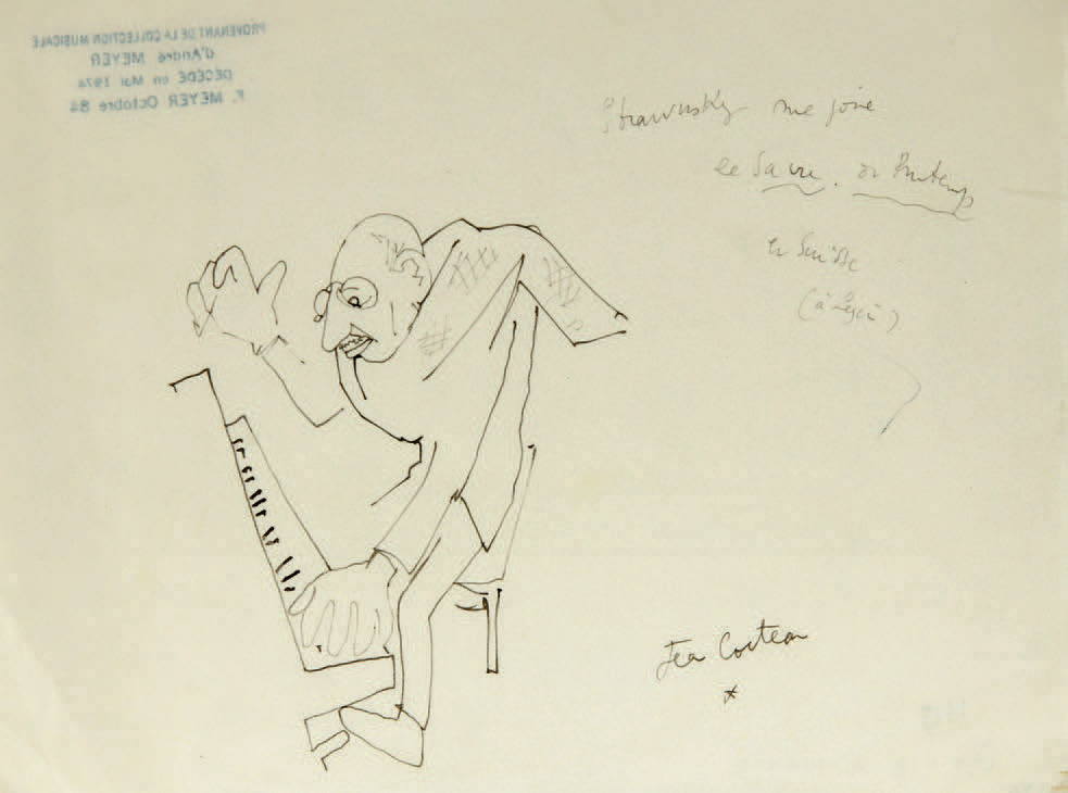 Portrait d’Igor Stravinsky, vers 1912, encre sur papier. Paris, Hôtel Dassault, 4 décembre 2007. Artcurial SVV. Claude Oterelo.9 914 € frais compris