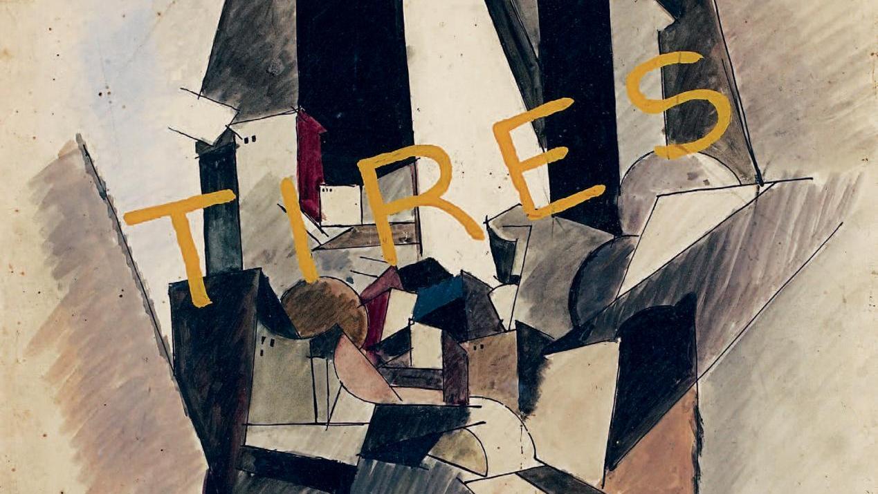Albert Gleizes (1881-1953), New York, 1916, gouache et lavis sur papier marouflé... Dessin, le marché à grands traits