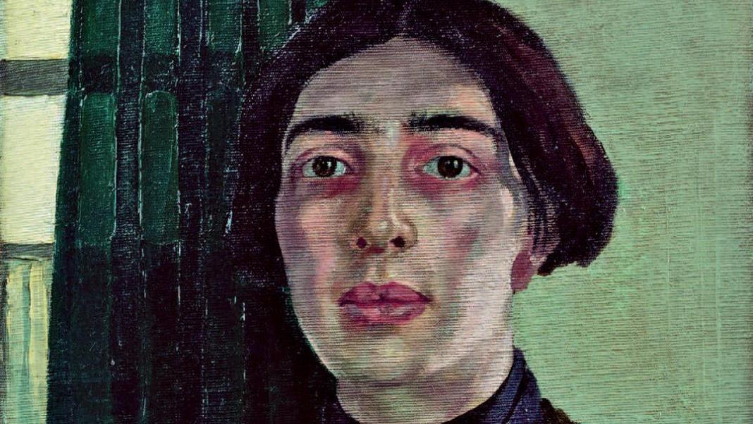 Jean Fautrier (1898-1964), L’Autoportrait au fond vert, vers 1916-1917, huile sur... Les yeux dans les yeux : les autoportraits