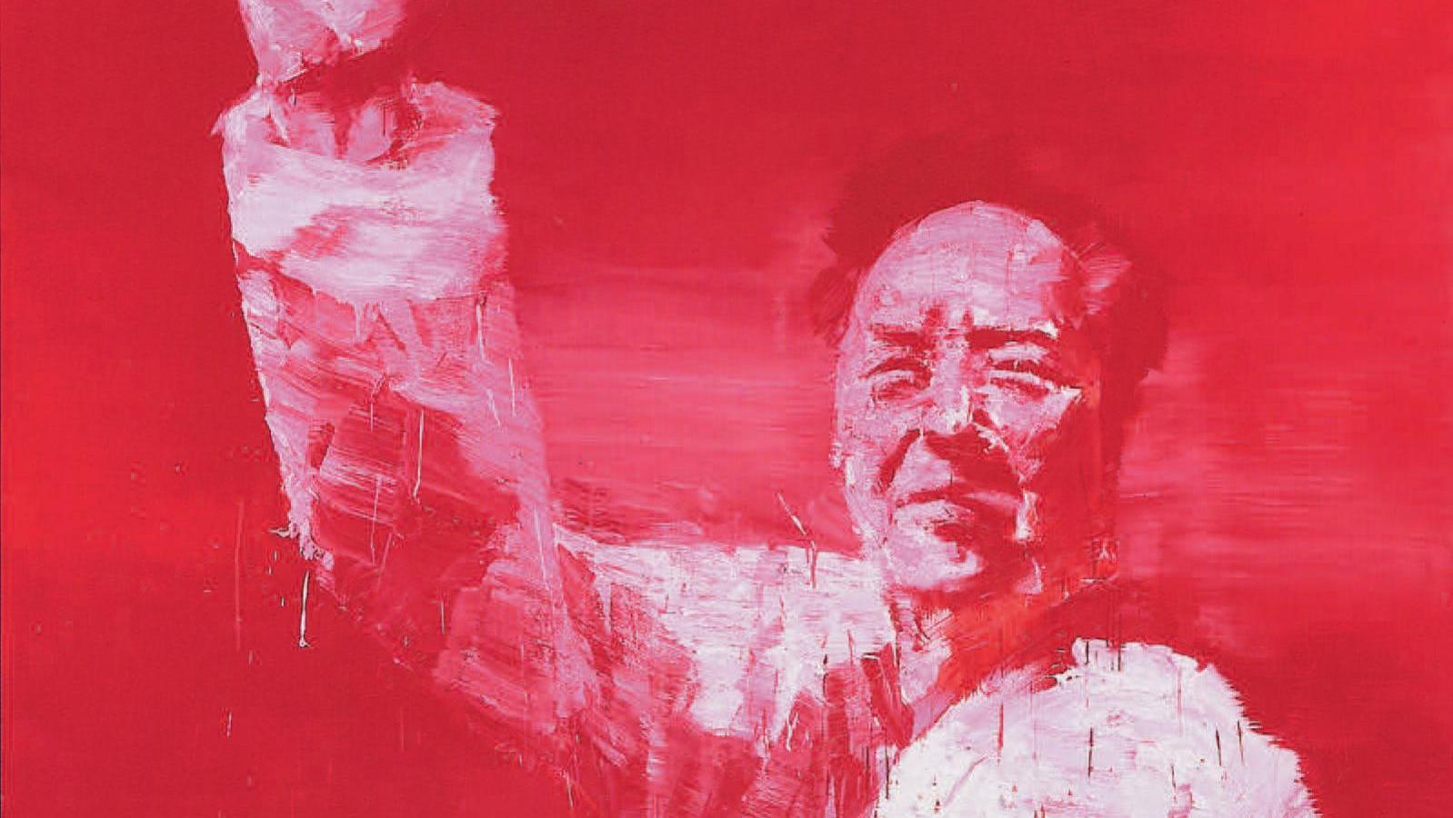 Yan Pei Ming (né en 1960) : Mao, Chine vermillon # 5, huile sur toile, 2001, 250... Plein boom sur les pays émergents 