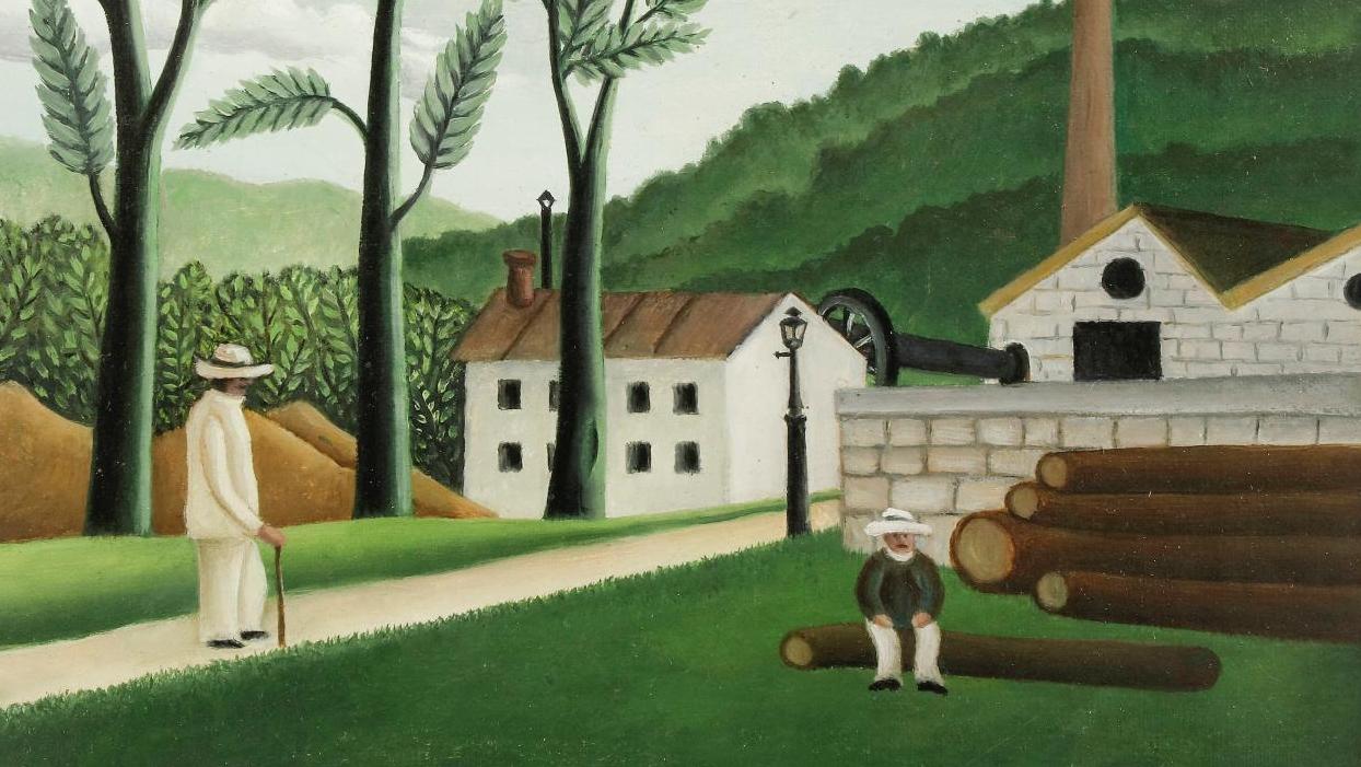 Henri Rousseau, dit le Douanier Rousseau (1844-1910), La Scierie de Bièvres, huile... Le Douanier Rousseau, la poésie du paysage