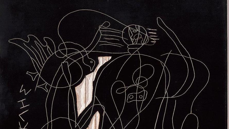 Georges Braque (1882-1963), Héraclès, 1931, plâtre peint et gravé, 187 x 105,8 cm,... Braque, Miró, Calder, Nelson : Varengeville, un atelier sur les falaises