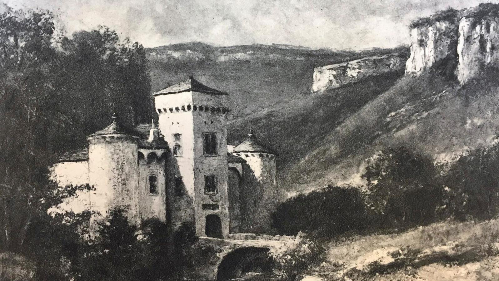 Où se trouve ce tableau ? Reproduit en noir et blanc au catalogue, le Château d’Ornans... À la recherche  du château d’Ornans