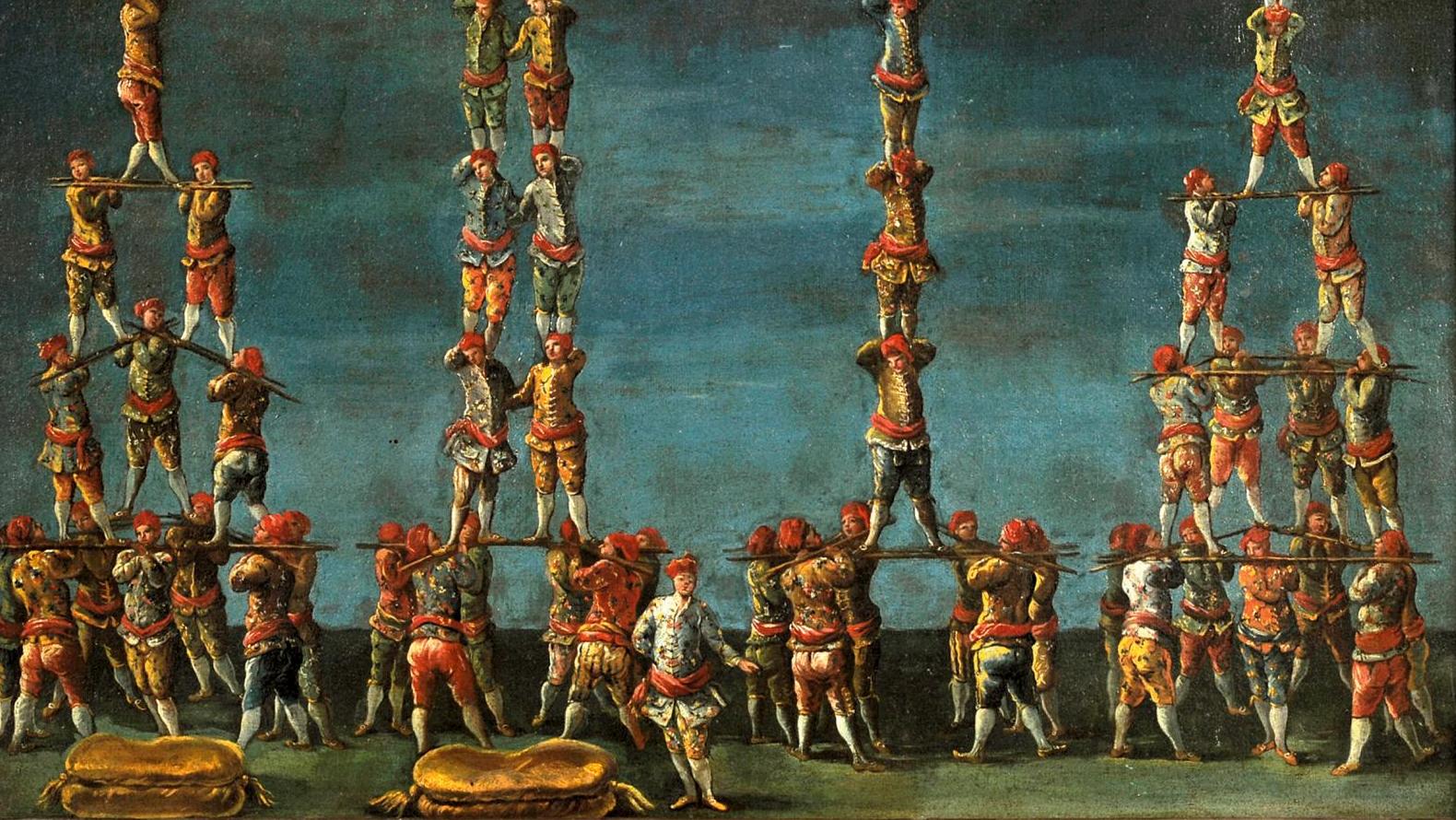92 940 € Attribué à Francesco Fontebasso (1707-1769), Les Forces d’Hercule, vers... Cote : le carnaval