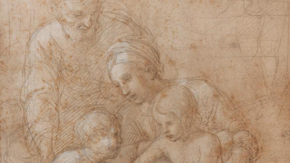 Attributed to Giovanni Francesco Penni (1488-1528), “La Sainte Famille avec saint... A Matter of Attribution 