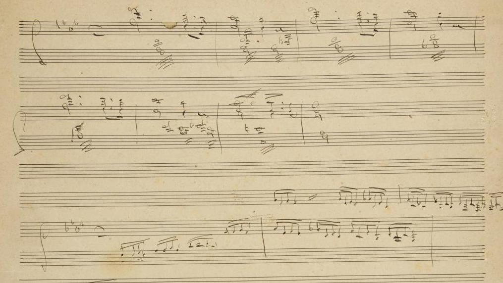 Giuseppe Verdi (1813-1901), four-page in-folio autograph manuscript for "Othello",... Created for Milan’s La Scala 
