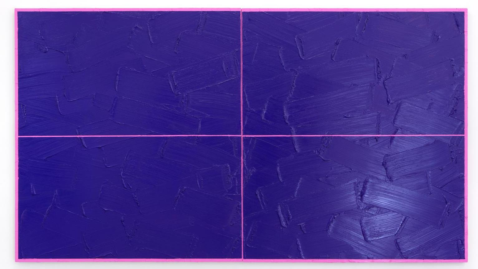 Bertrand Lavier, Artengo, 2019, peinture acrylique sur plateau de table de ping-pong,... Bertrand Lavier